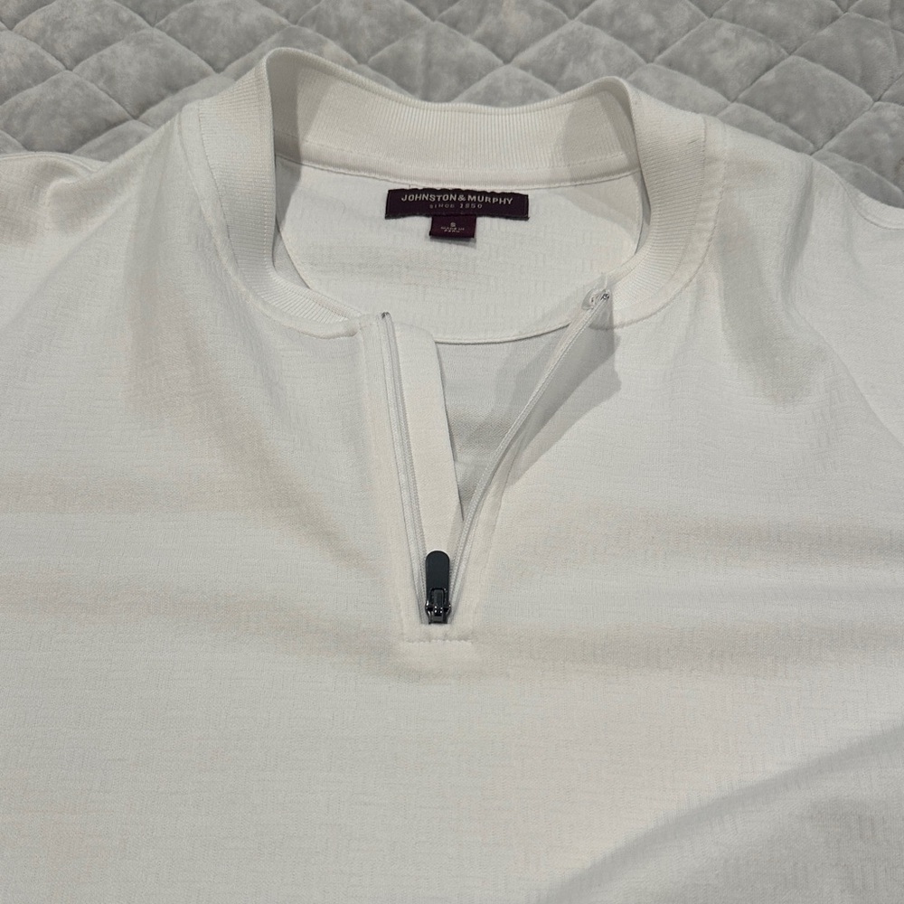 Johnston & Murphy White Casual Men's Shirt